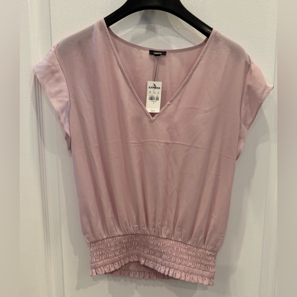 Express Pink Sleeveless V- Neck Size :S 100% Polyester Blouse . New with tags - Picture 5 of 8